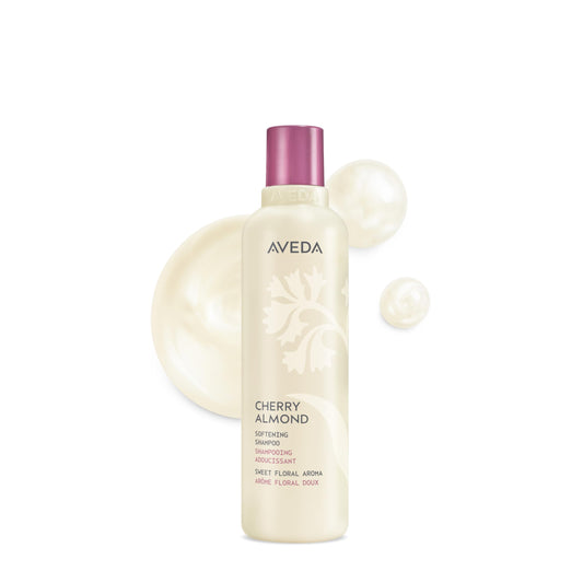 Aveda Cherry Almond Softening Shampoo | Adds Softness and Shine | for Normal to Dry Hair | 97% Naturally Derived* | Silicone Free | Iconic Cherry Almond Aroma of Tonka, Orange, Ylang Ylang, 8.5 Fl Oz