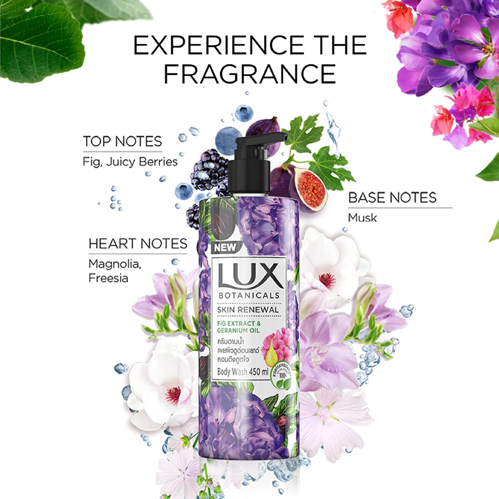 Lux Botanicals Skin Renewal Shower Gel Natural Extracts, No Paraben - 450 ml /15.2 Fl.Oz