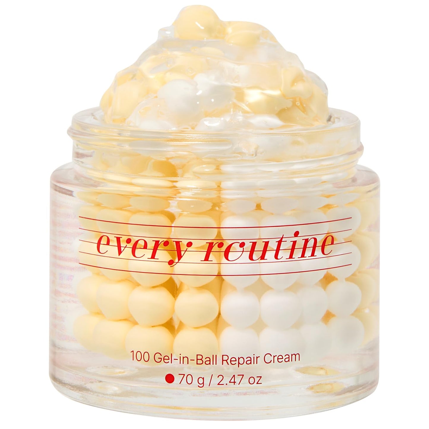 Hydrating Gel-in-Ball Repair Cream - Plumping & Soothing Daily Moisturizer with Cica & Hyaluronic Acid | 70g / 2.47oz