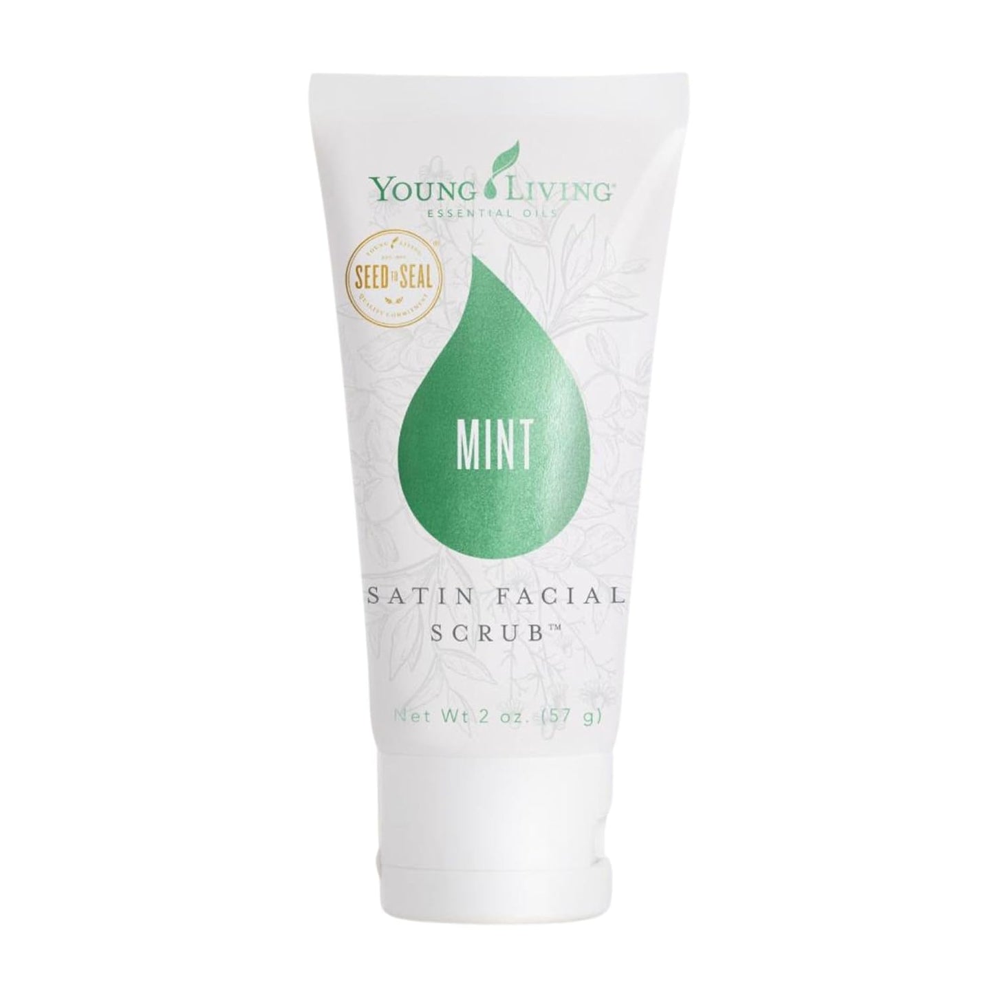 Satin Facial Scrub Mint - Gentle Exfoliating Skincare for Bright Complexion | 2 oz | All Skin Types