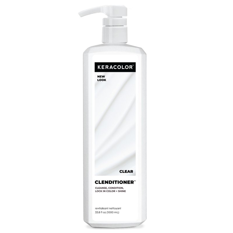 KERACOLOR Clenditioner Cleansing Conditioner Color Safe Prevents Fade - Replaces Your Shampoo, Keratin Infused, 33.8 Fl Oz