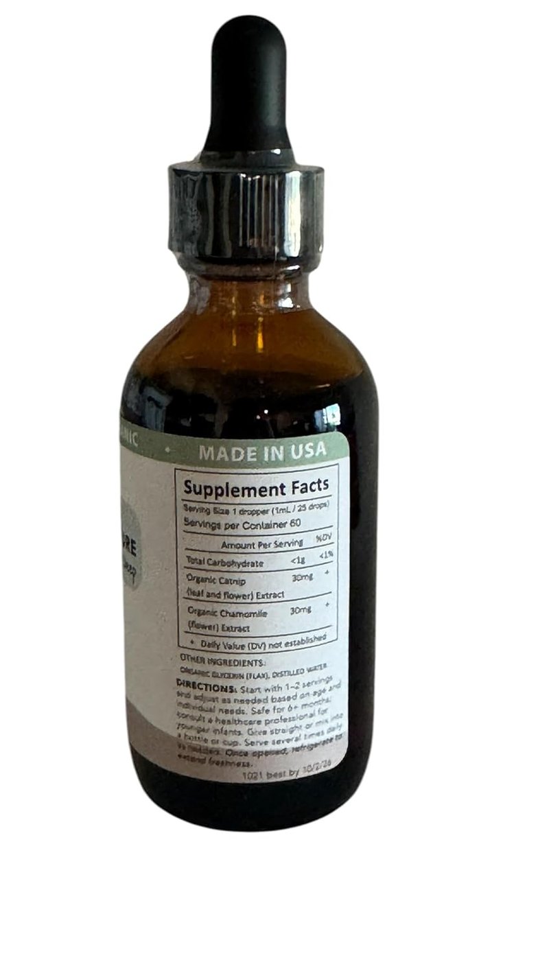 Natural Baby Teething Tincture | Organic Calming Drops for Gums - Vegan Glass Bottle (2-Pack)