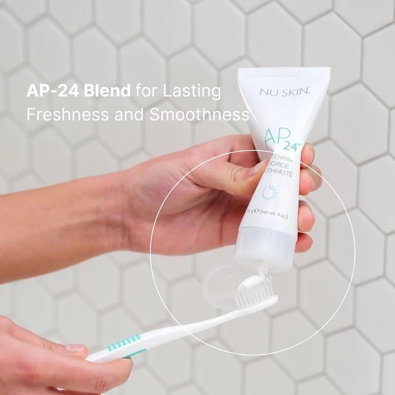 AP 24 Whitening Fluoride Toothpaste - Vanilla Mint Flavor | Brightens Teeth & Prevents Cavities | 4 oz