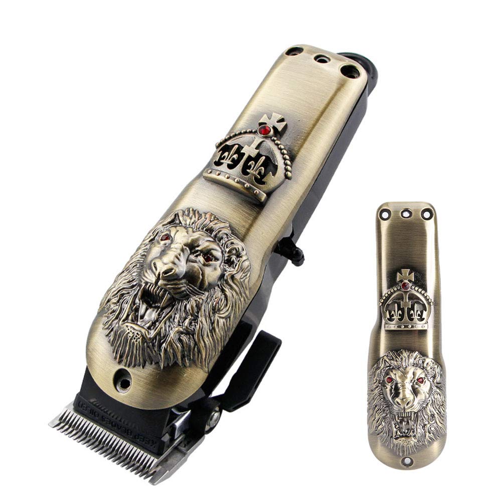 FILFEEL Professional Hair Clipper Front Cover, Electric Hair Cutter Trimmer Sheel Protective Casing for (Lion Bronze)