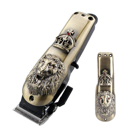 FILFEEL Professional Hair Clipper Front Cover, Electric Hair Cutter Trimmer Sheel Protective Casing for (Lion Bronze)