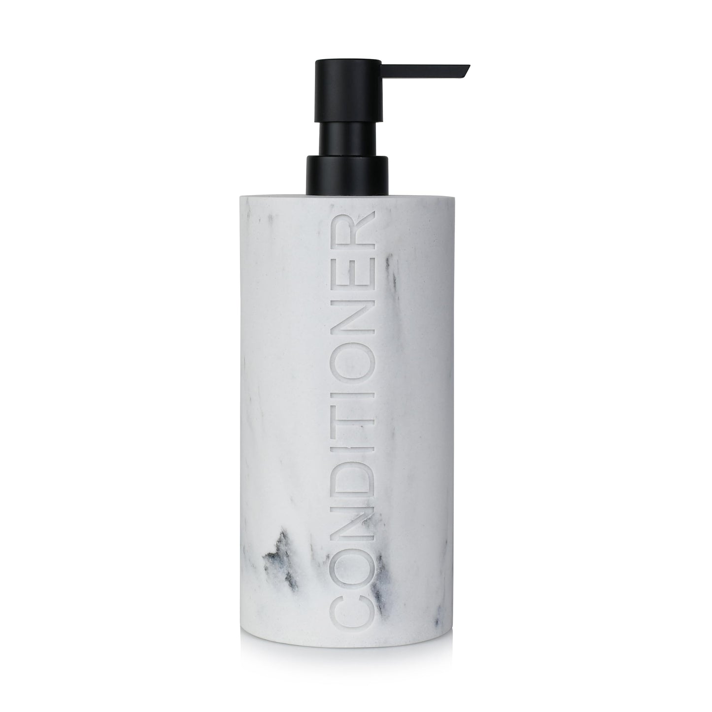 Indecor Home Conditioner Dispenser Luxurious Refillable Pump Bottle with Embossed Text, Durable Construction for Bathroom and Kitchen