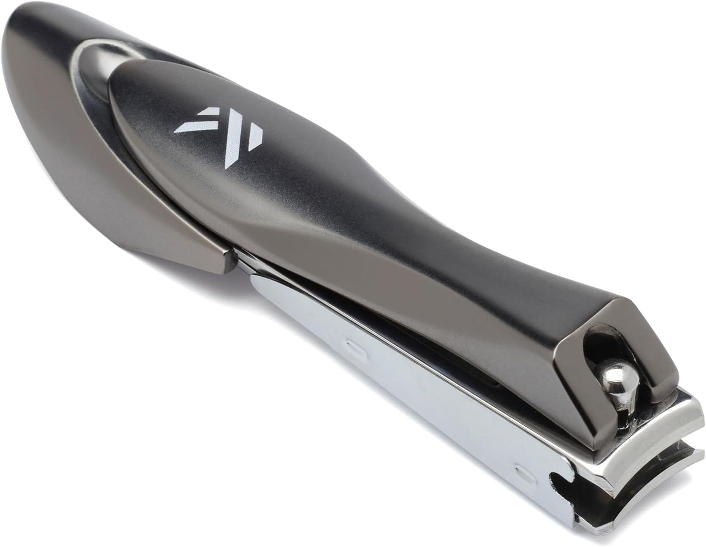 Nail Clippers with Catcher - Heavy Duty Stainless Steel Fingernail & Toe Nail Cutter | Ergonomic Handle & Curved Blades