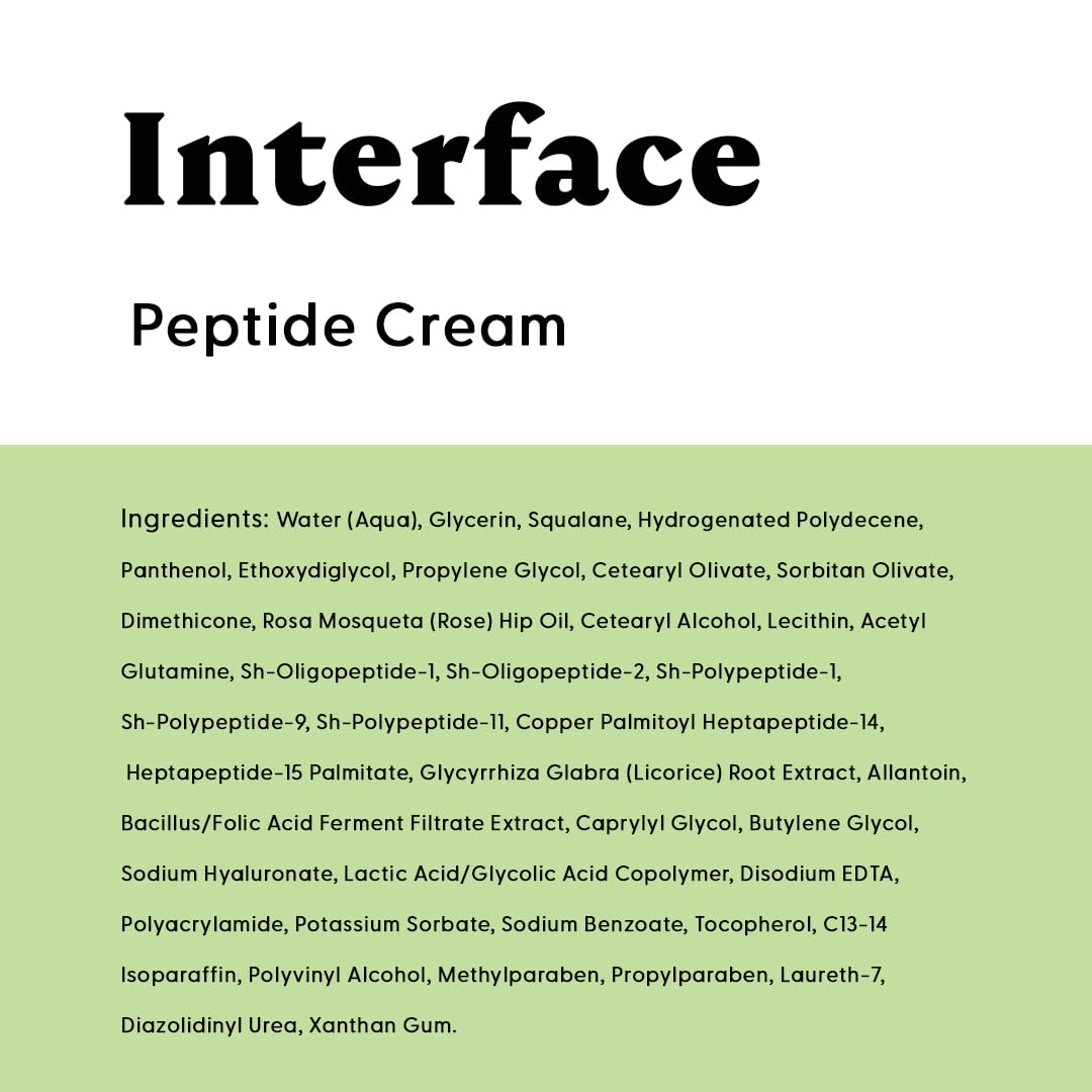 Stratia Interface Daily Moisturizer with Peptides for Hydration & Repair, Suitable for All Skin Types, 1.70 Fl Oz (Pack of 1)