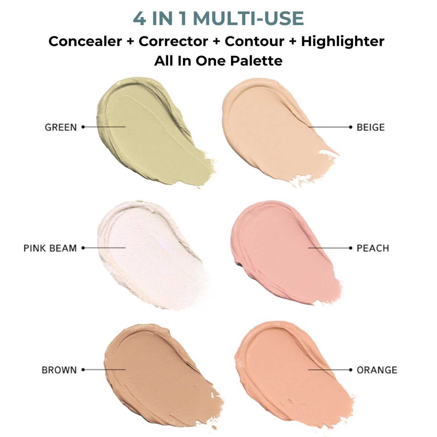 ABOUT TONE Designing Multi Palette All-In-One Palette Concealer Corrector Highlighter Contour Shading Shaping Buildable Blendable Longlasting High Adherence Full Coverage Dark Circles Blemish Redness