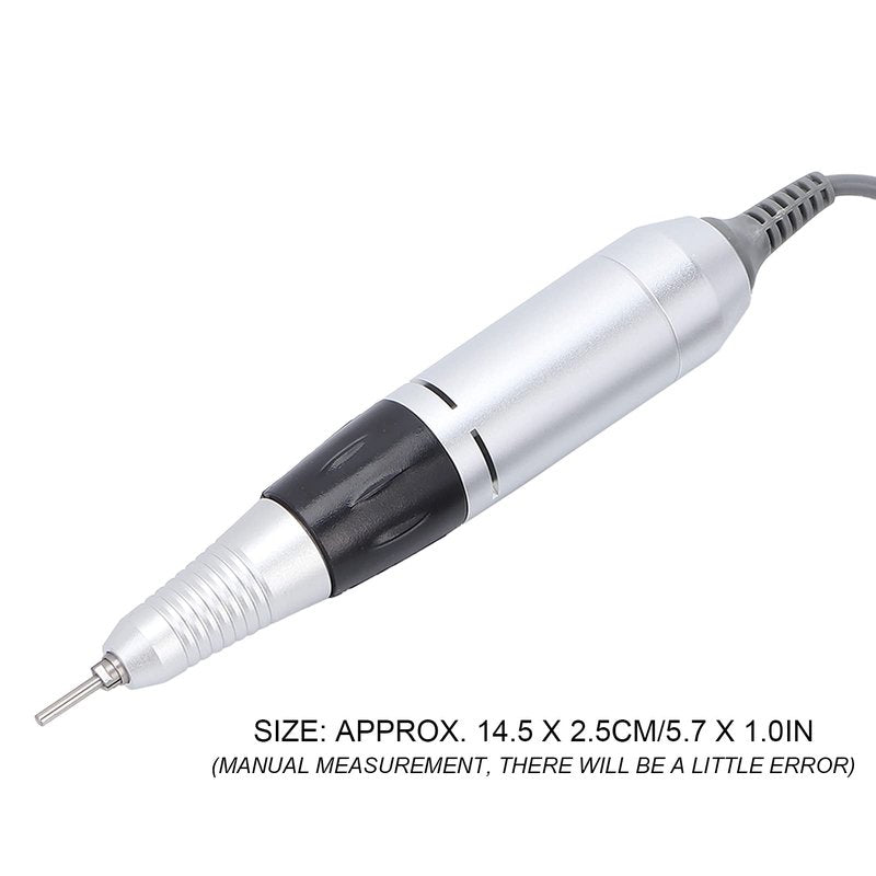Electric Nail Drill Pen Handle Machine, Drill Polishing Replacement Handle Handpiece, Manicure Pedicure Polishing Shape Tools Design (Black)