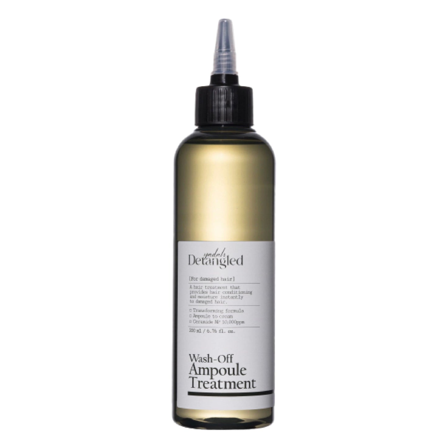 YADAH Detangled Wash-Off Ampoule Treatment 6.76 fl oz | Deep Repair & Nourishment with Ceramide NP, Hyaluronic Acid, Avocado Oil | Smooths, Moisturizes, Restores Shine for Damaged, Dry, Frizzy Hair