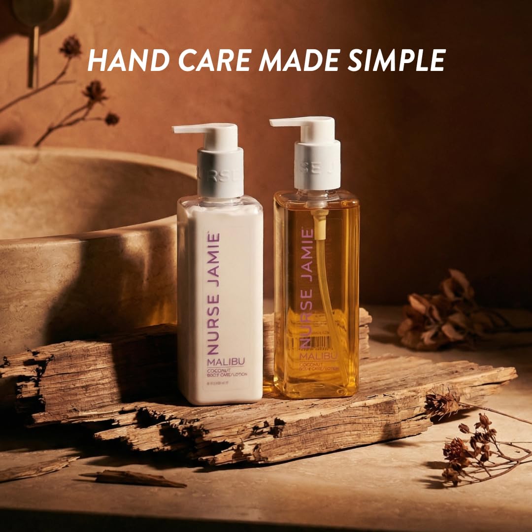 Nurse Jamie Malibu Coconut Body Wash & Body Lotion Set, Moisturizing, 16 oz