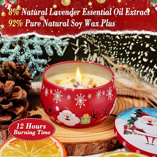 Christmas Gifts for Women - Initial Glass Cup Makeup Bag, Christmas Decorations, Stockings, Scented Candles, Card & Keychain Set for Her