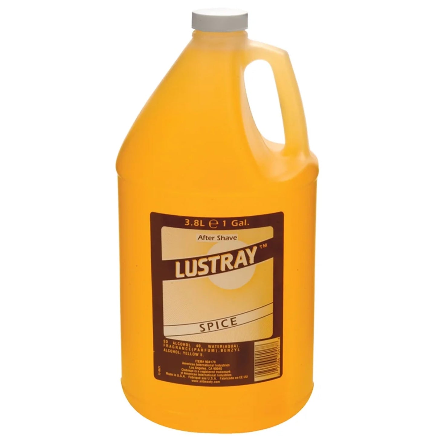 Clubman Lustray Spice After Shave - Classic Refreshing Scent Aftershave for Men, Barbershop & Home Use Splash, 1 Gallon