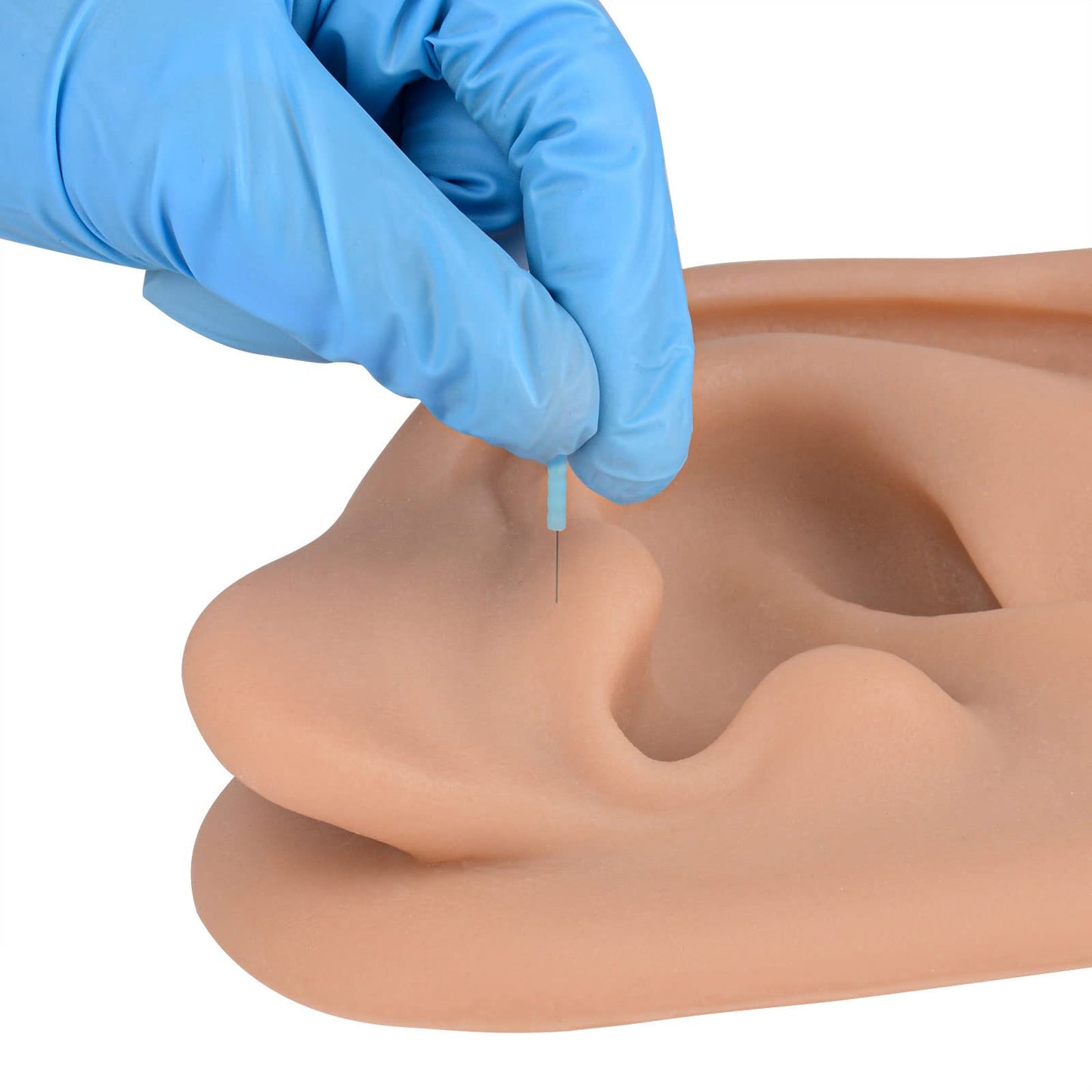 Acupuncture Ear Model, Right Artificial Ear Replica for Auricular Therapy Teaching, Silicone Ear Simulator Acupuncture Practice Authentic Human Ear Simulation