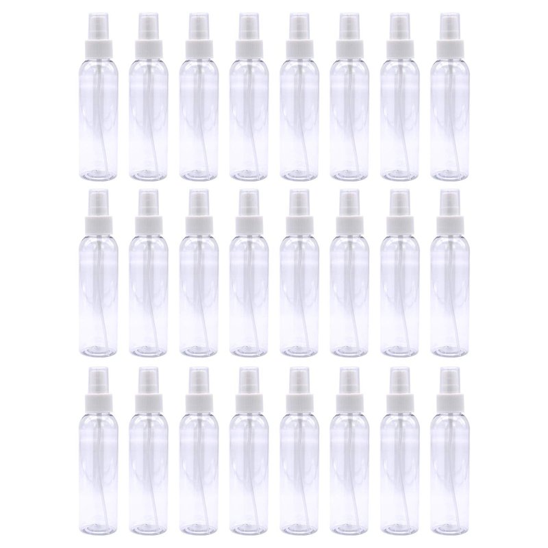TRENDBOX 4oz Travel Size Spray Bottles, 24 Pack Fine Mist Small Empty Plastic Spray Bottle, Leak Proof BPA-Free Travel Essentials Cosmetic Containers