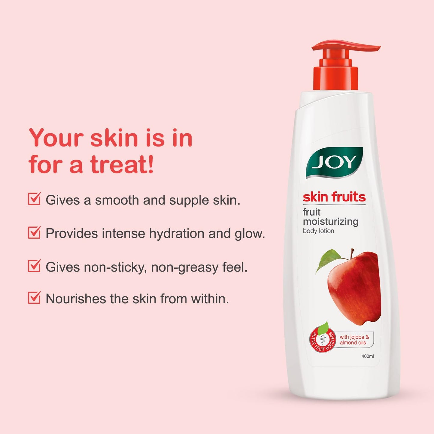 Joy Skin Fruits Fruit Moisturizing Body Lotion 500ml, For All Skin Type
