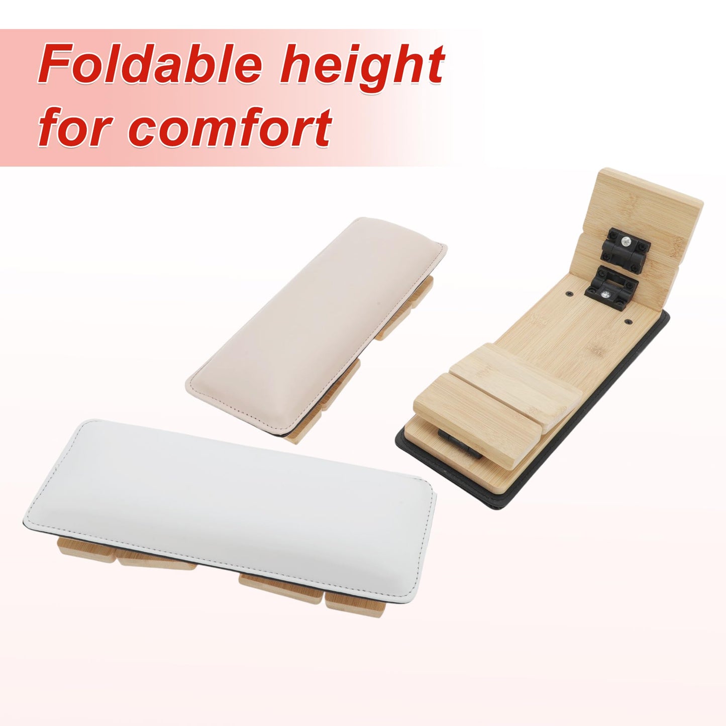 GLIDESMOOTH Arm Rest for Nails Tech, Comfortable Supportive Design Nail Arm Rest Cushion, Nail Arm Rest, Non-Slip Manicure Hand Rest Stand, Black, 1 Set