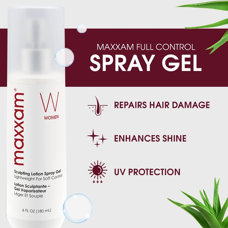 Maxxam Sculpting Spray Gel - Flexible Hold with Moisturizers & UV Protection | Alcohol-Free, 6 Fl Oz