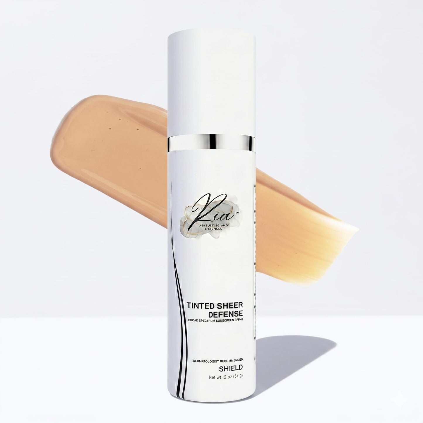 Ria Universal Tinted Sheer Defense Moisturizer SPF 46 Hydrating Dewy Tinted Sunscreen for Face with Zinc Oxide & Octinoxate Niacinamide & Hyaluronic Acid Broad Spectrum Lightweight Daily SPF, Smooth