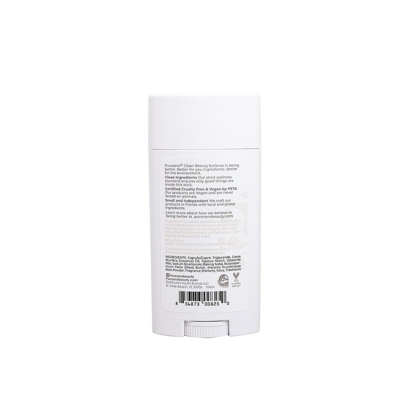 Purezero Deodorant | COCONUT | Aluminum & Paraben Free with Baking Soda and 24-Hour Odor Protection | For Women & Men | Infused with Shea Butter & Coconut Oil (1 Pack)