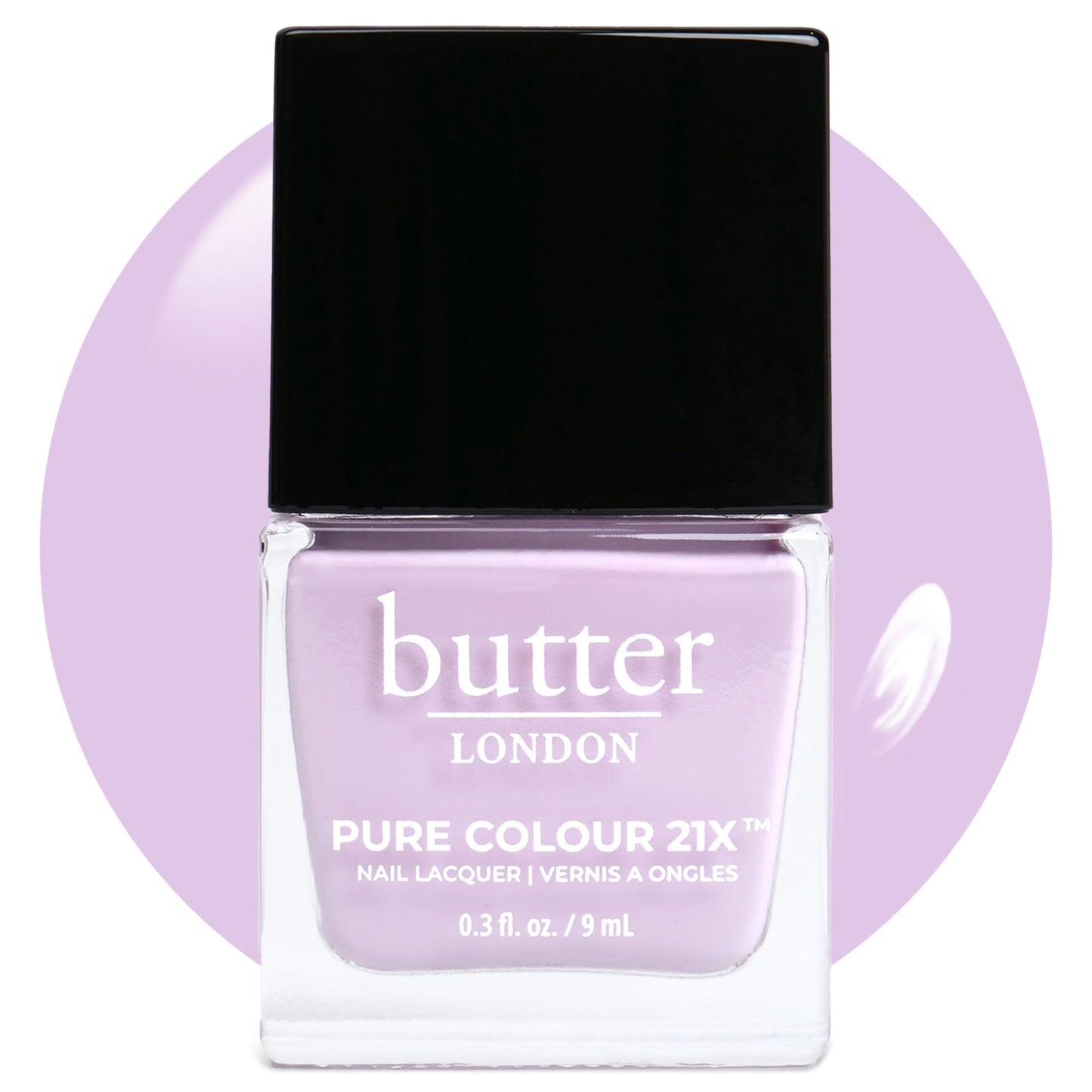 butter LONDON PC21X Nail Lacquer Polish, English Lavender - Fast-Drying, Long Lasting Gel-Like Finish & Chip-Resistant Nail Lacquer Helps Protects & Strengthens Nails - Vegan & Cruelty-Free