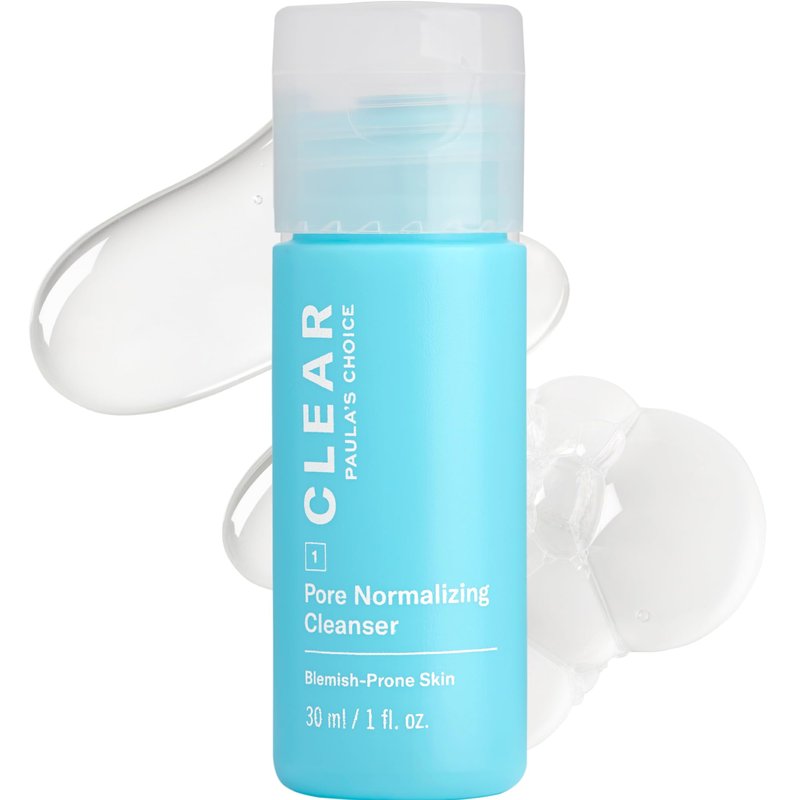 Paula's Choice CLEAR Pore Normalizing Cleanser Bottle + Refill Pouch Kit, Salicylic Acid Daily Face Wash Duo for Acne, Blackheads, Large Pores & Redness, Set of 2