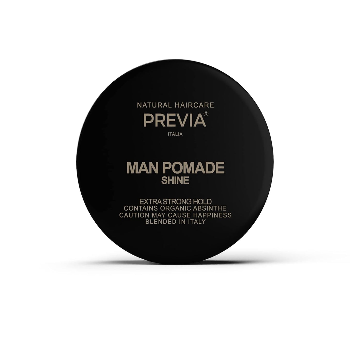 PREVIA Man Pomade - Shine Styling Cream with Organic Absinthe Extract | Natural Hold for Textured Hairstyles, 3.38 oz