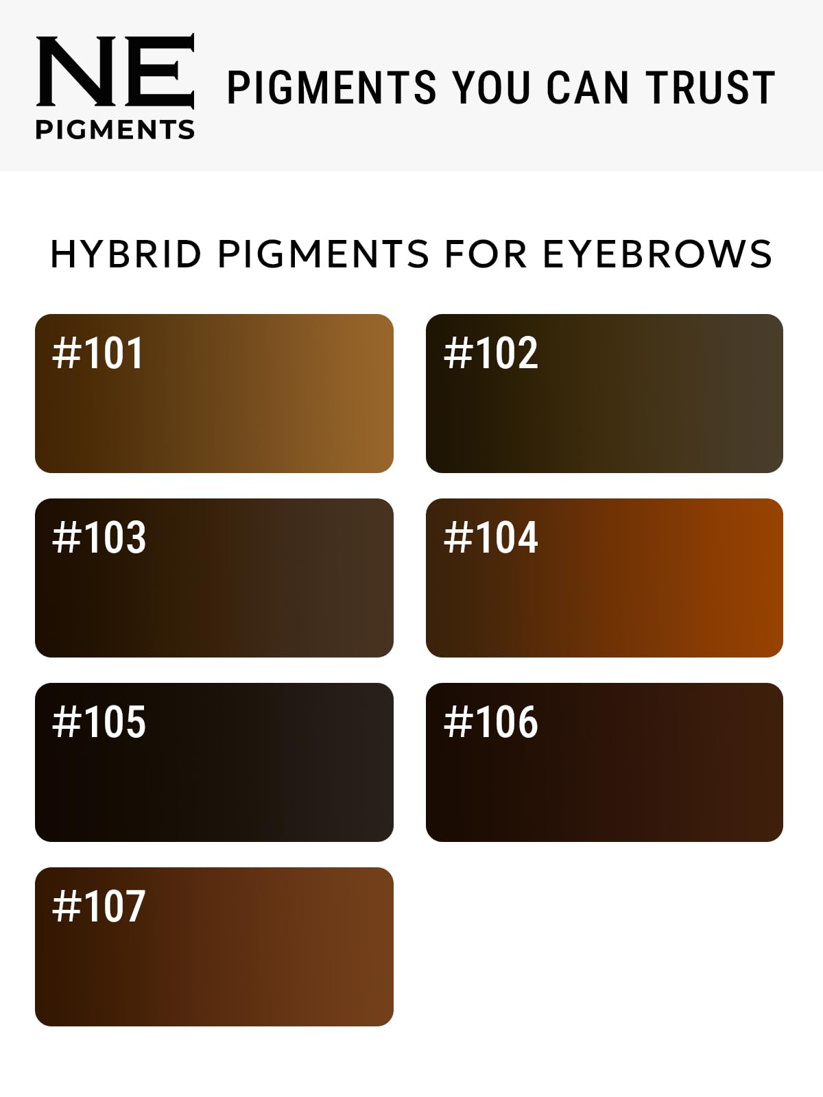 #106 Warm Brunette - by Elena Nechaeva - Microblading Ink for Eyebrows - Permanent Makeup - Professional Tattoo Pigment
