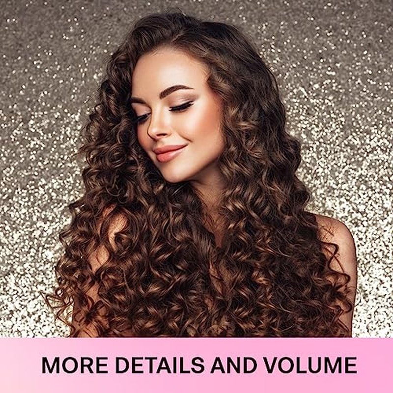 Lanzhire No Heat Overnight Curling Headband for Long and Short Hair - Thin Heatless Curlers to Sleep In (Black)