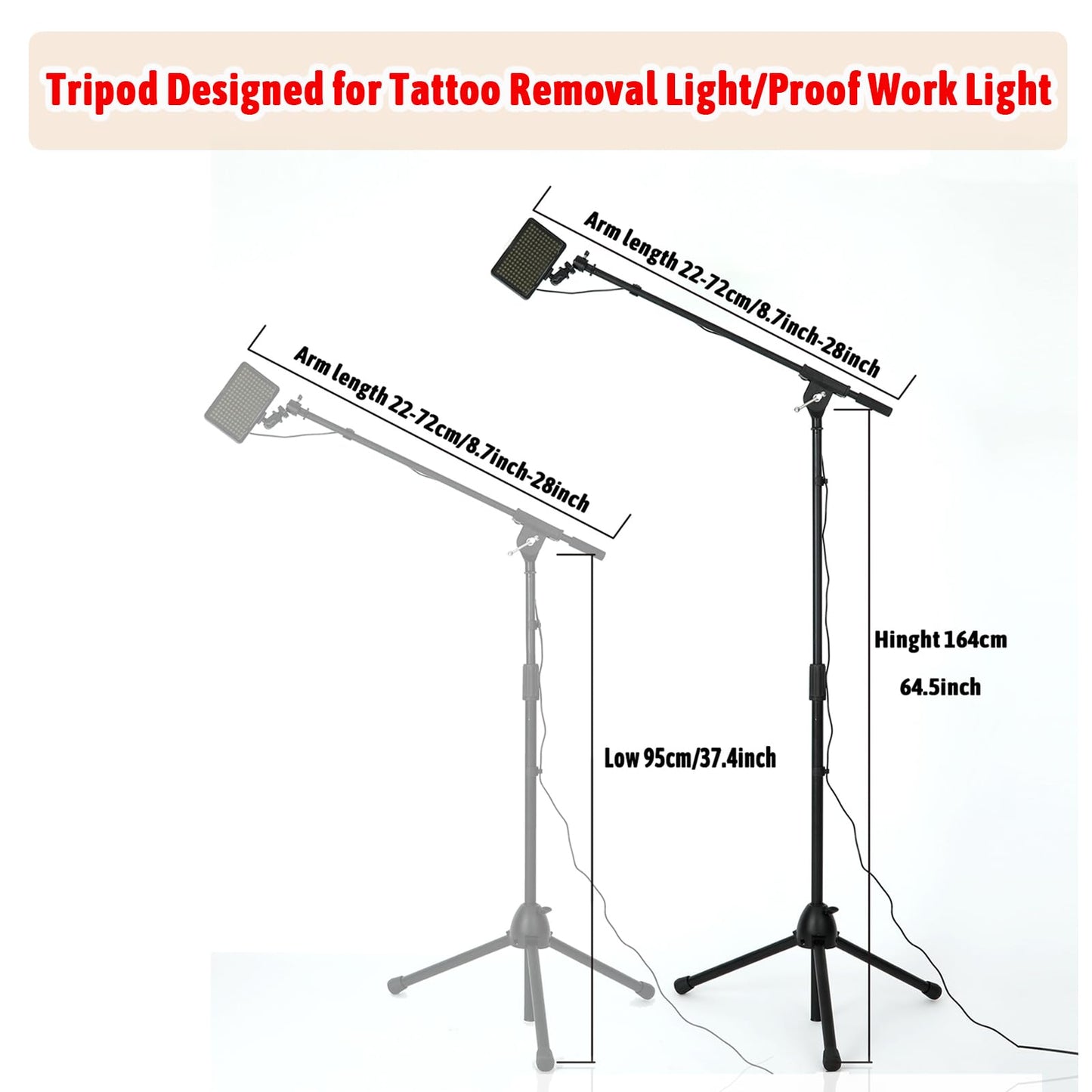 Only Tripod for Polarized LED Tattoo Work Light (Not Include Light)