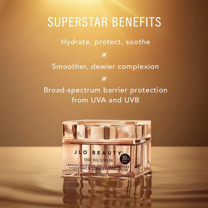 JLO Beauty SPF 30 Face Moisturizer - Lightweight Hyaluronic Acid Sunscreen for Women | 1.7 Fl Oz