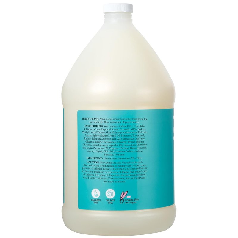 Ginger Lily Farms 100% Pure Morocco Argan Oil Shampoo - Vegan & Cruelty-Free | 1 Gallon Refill for All Hair Types