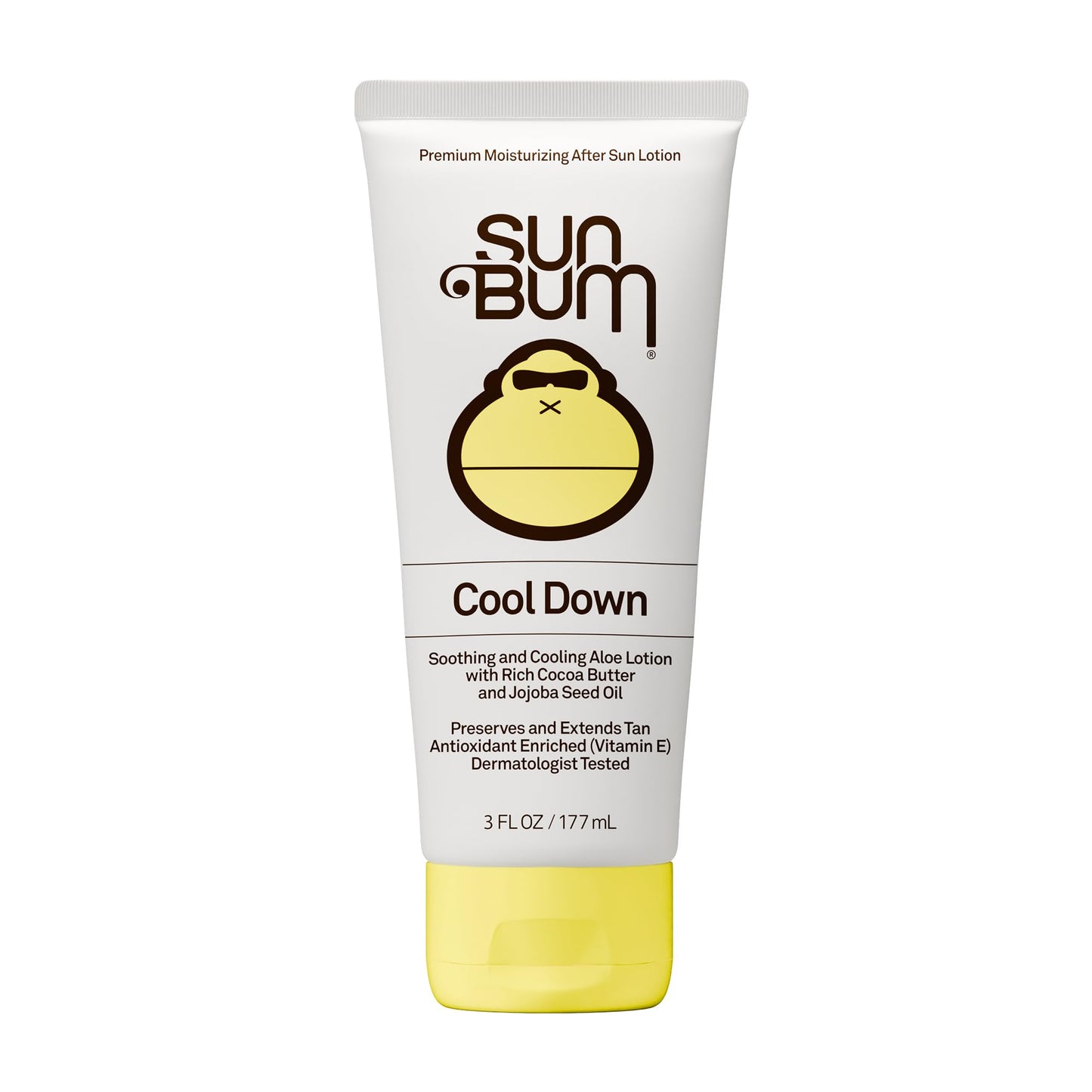 Sun Bum Cool Down Aloe Vera Lotion - Vegan After Sun Care with Cocoa Butter to Soothe and Hydrate Sunburn - Travel Size - 3 oz