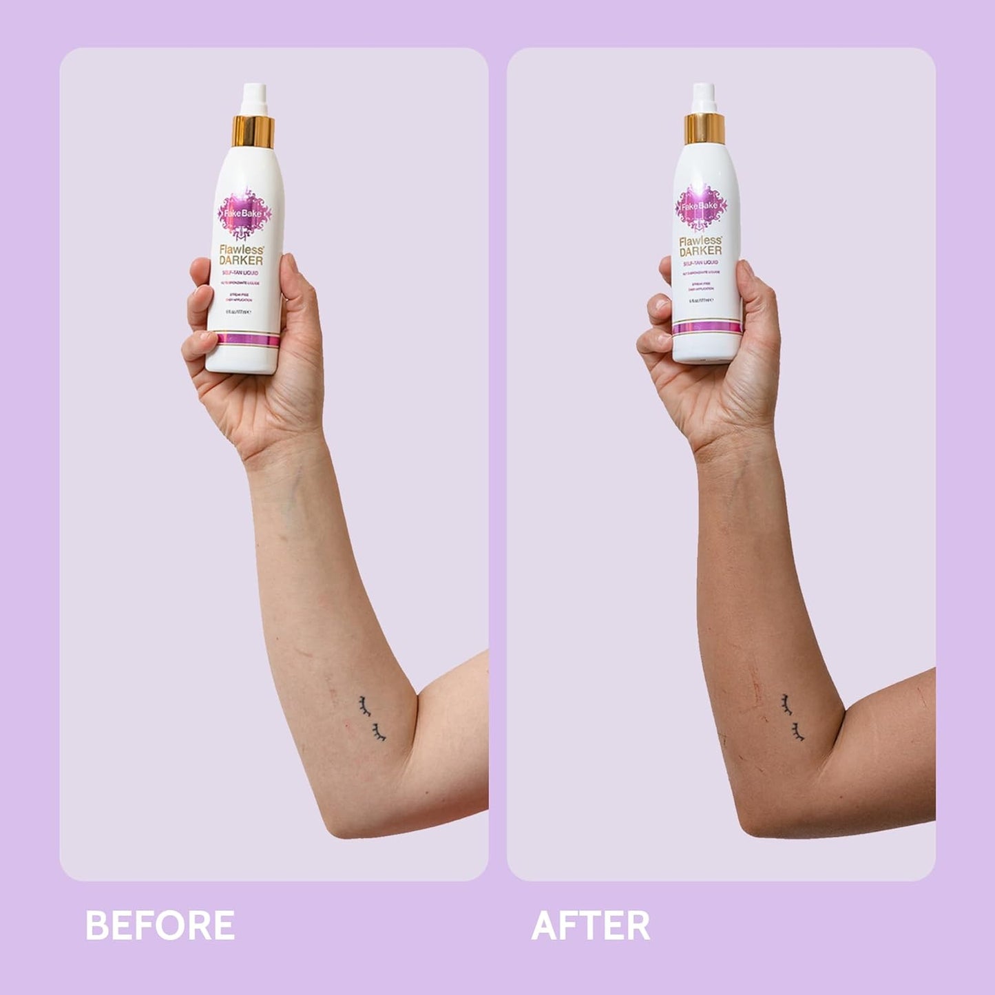 Self Tanning Liquid - Flawless Darker Formula for Streak-Free Tan | Fast-Drying, Black Coconut Scent | 6 fl oz (Pack of 2)