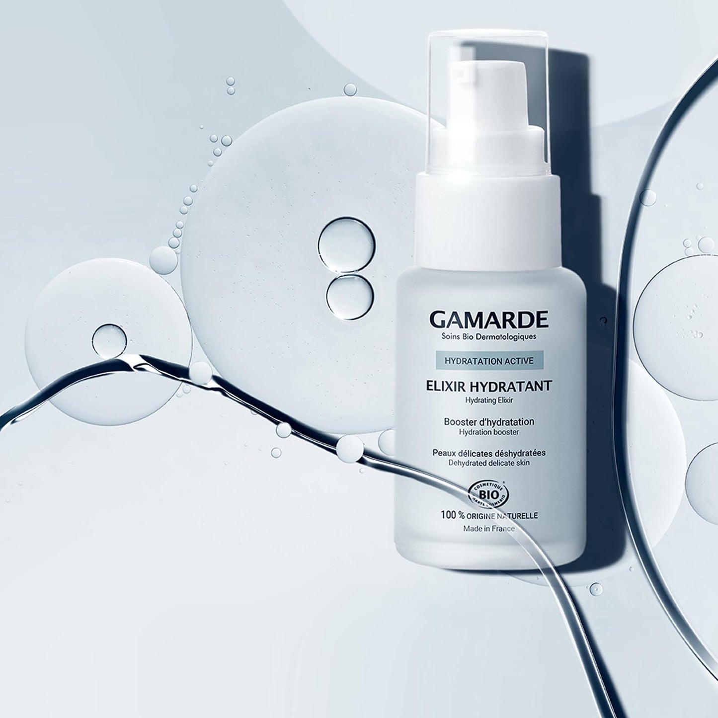 Gamarde Hydrating Elixir - Face Moisturizer with Organic Aloe Vera and Hyaluronic Acid - Gentle Moisturizer Face Cream for Smooth Skin - 1.01 oz