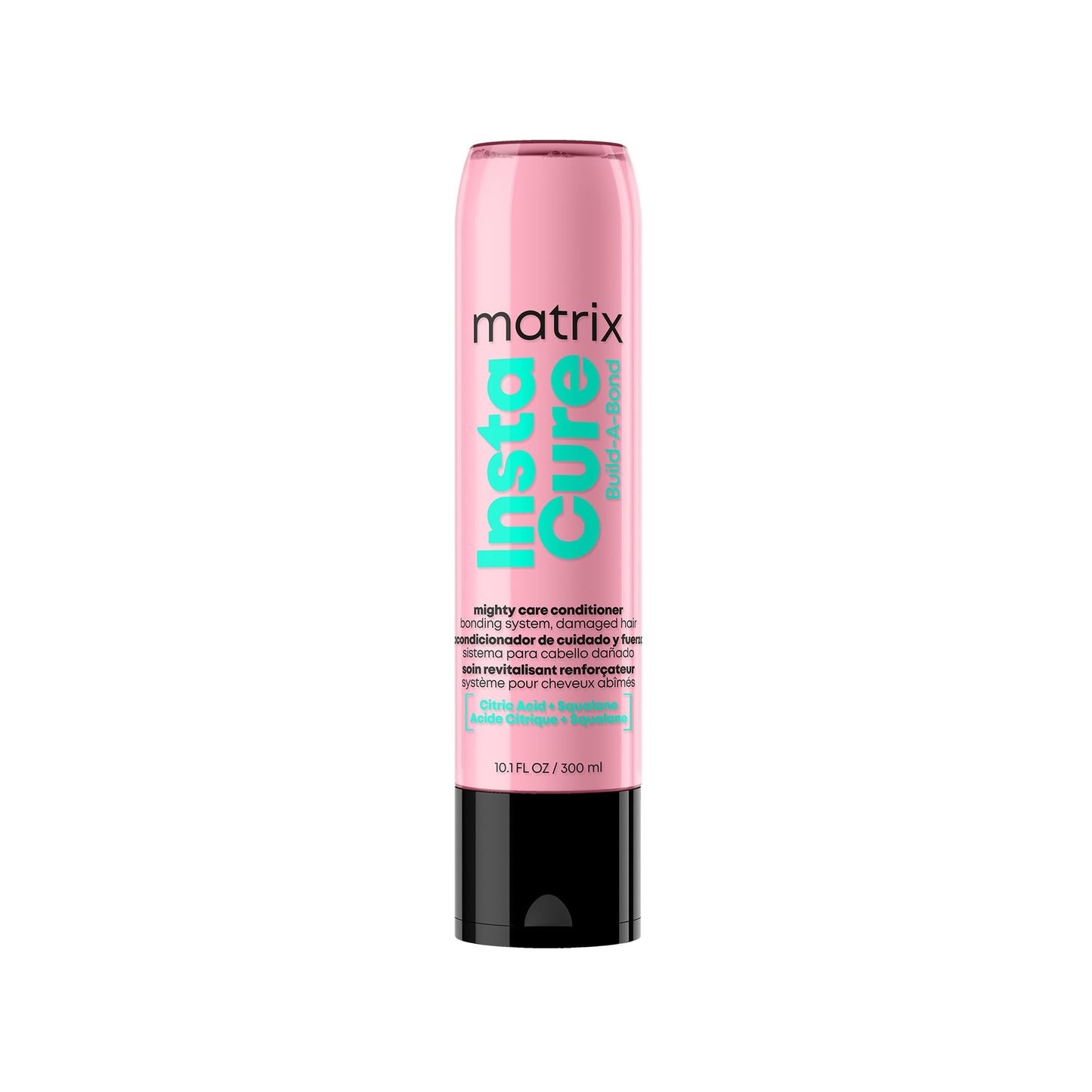 MATRIX Instacure Build-A-Bond Mighty Care Conditioner - Bond Repair For Very Damaged Hair, Strengthens, Smooths & Softens with Citric Acid & Squalane, Detangles & Adds Shine, Paraben-Free, 10.8 Fl Oz