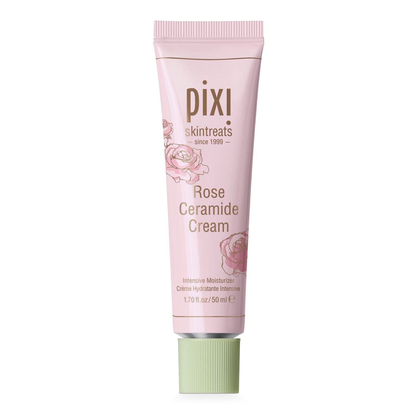 Pixi Beauty Rose Ceramide Hydrating Face Cream | Rose Infused Ceramide Daily Moisturizer | Ultra Rich Barrier Repair Cream for Radiant & Supple Skin Care | 1.70 Fl Oz