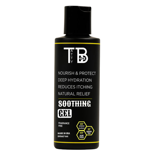 TattyBee Tattoo Soothing Gel & Moisturizer – Calming Aftercare for New Tattoos – Aloe, Green Tea, Chamomile & Cucumber – Fast-Absorbing, Fragrance-Free Hydration – 4oz