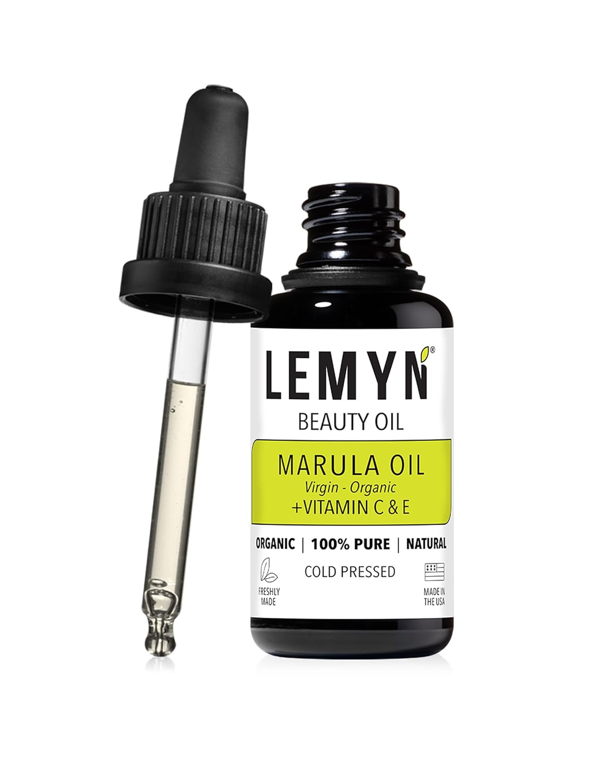 Virgin Marula Face Oil - Hydrating & Radiance Boosting | Supercharged with Vitamin C & E | Organic, Vegan, Cruelty-Free