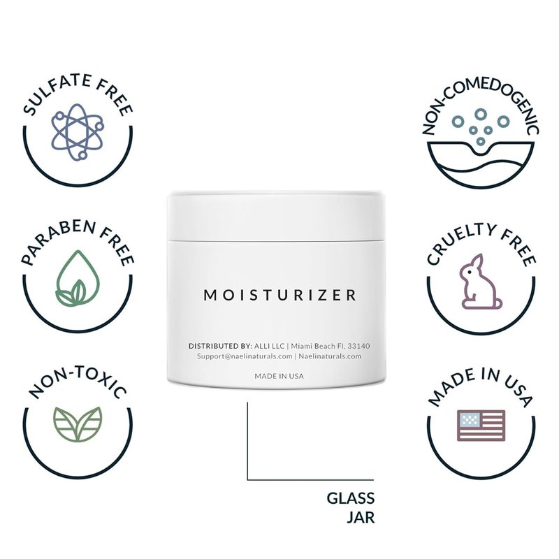 NAELI Face Moisturizer with SPF 30 - Anti-Aging Collagen & Peptide Cream | Lightweight Hydration, 3.4 oz