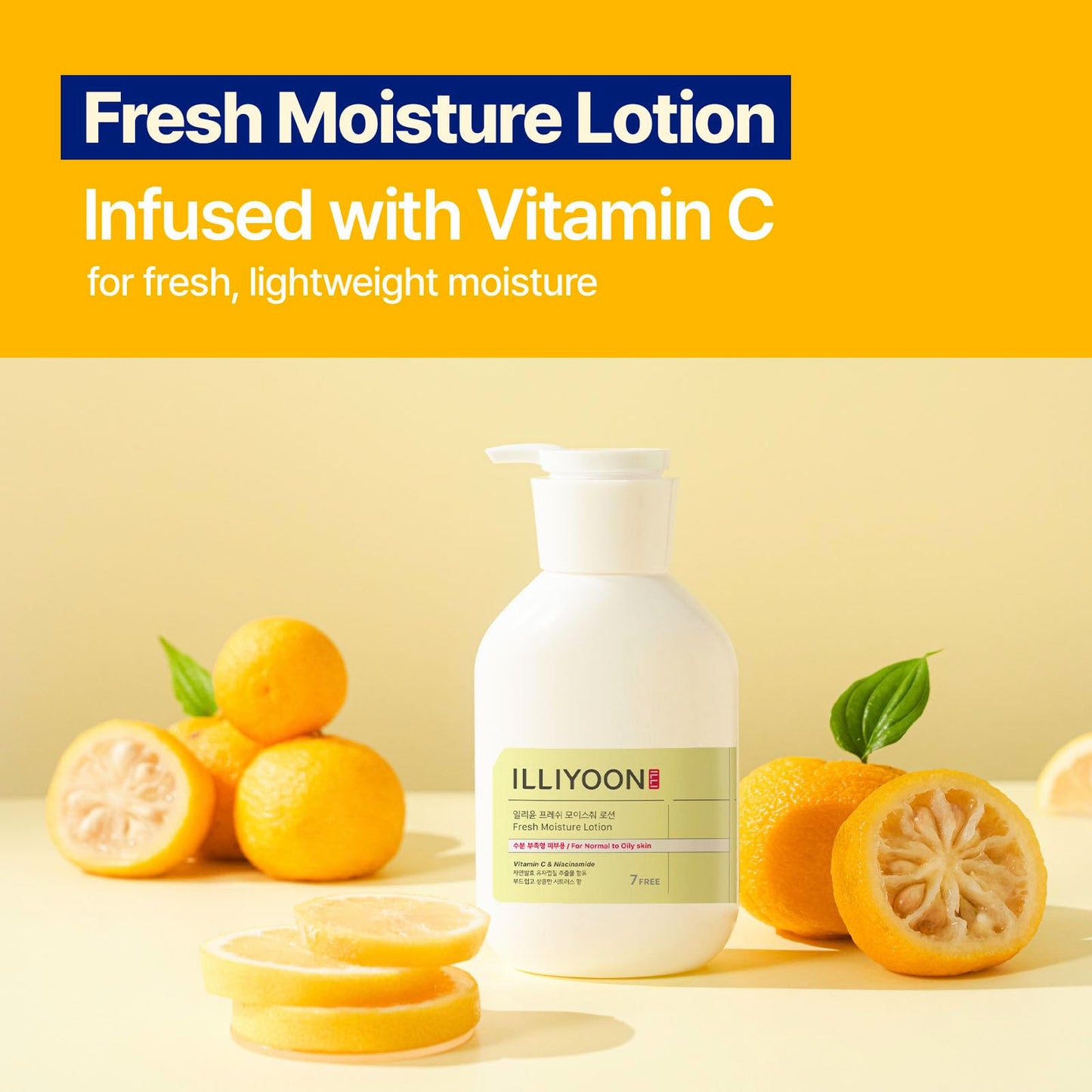 Illiyoon Fresh Moisture Lotion | High Moisturizing Effect For Damaged and Rough Skin, Fast absorbing, 24hr lasting hydration, Vitamin C, Korean Skincare, 11.83 fl.oz.