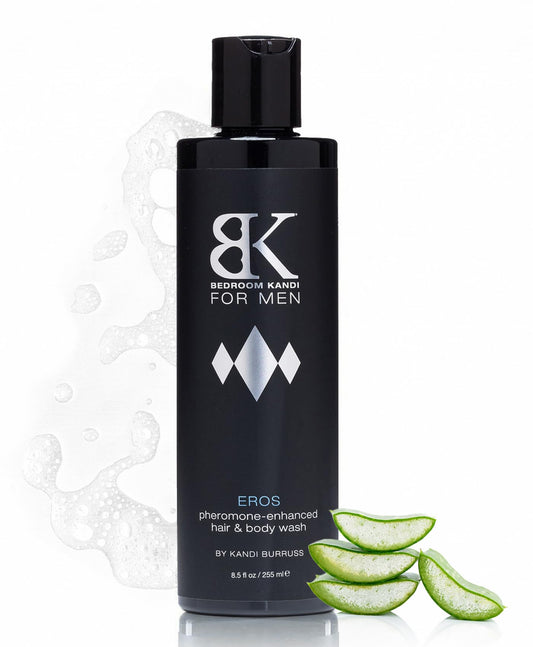 Bedroom Kandi for Men Body Wash 8.5 Fl Oz – Pheromone Infused Moisturizing & Deodorizing Formula with Aloe, Shea Butter & Essential Oils for Smooth Skin & All Day Freshness - Premium Grooming Product