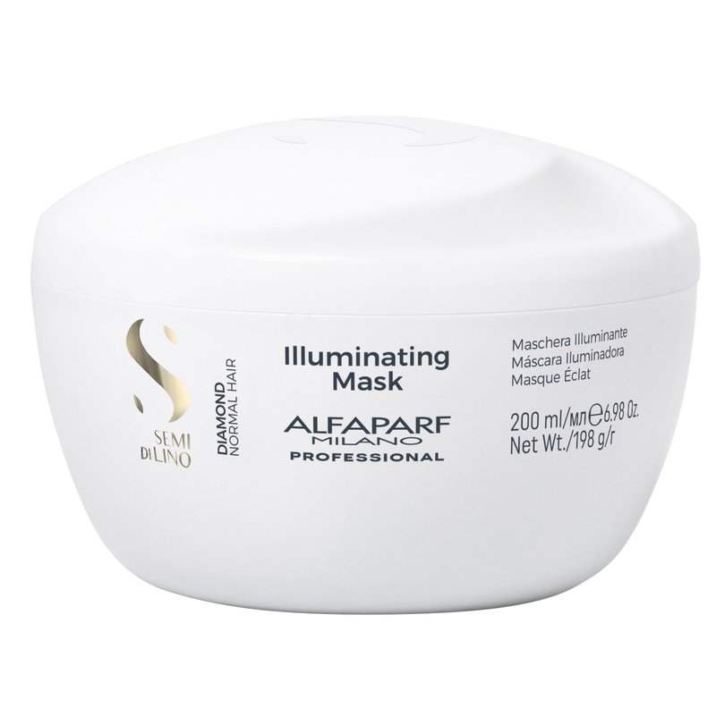 Alfaparf Milano Semi Di Lino Diamond Illuminating Hair Mask - Deep Conditioning Hair Treatment For Damaged & Dry Hair (6.98 oz)
