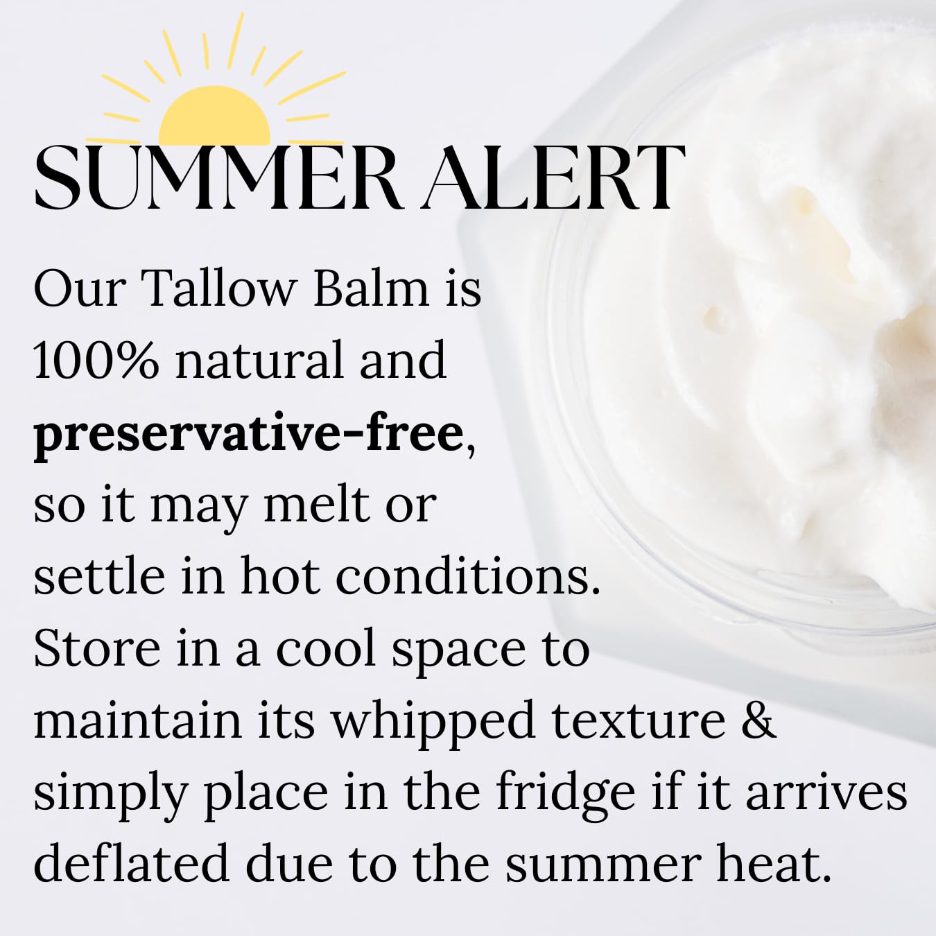 EDEN SKIN Grass Fed Beef Tallow for Skin, 6oz - Unscented Tallow and Honey Balm for Face & Body w/Jojoba Oil, Vitamins A, D, E, K & Antioxidants - Whipped Tallow for Moisturizer
