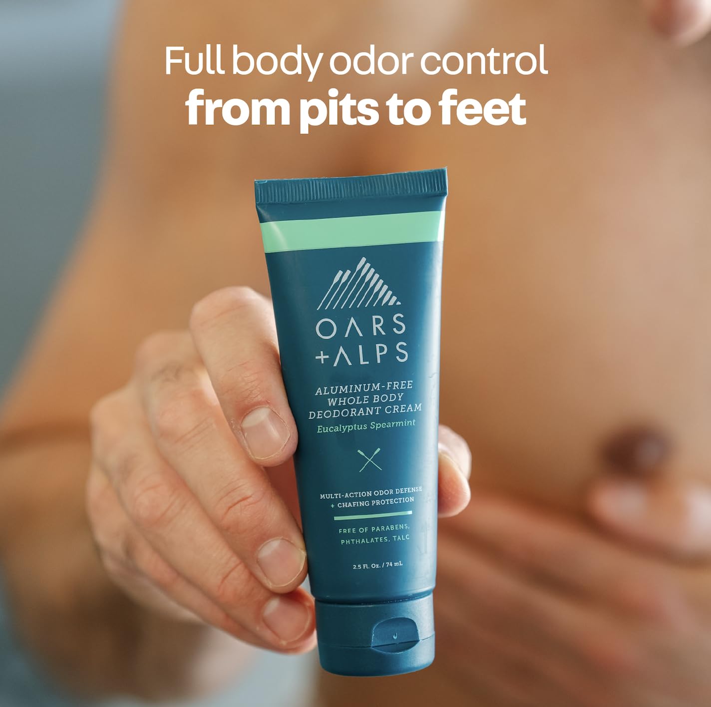 Oars + Alps Whole Body Deodorant Cream - Aluminum Free, Anti-Chafing, Long Lasting | Variety Pack, 2.5oz