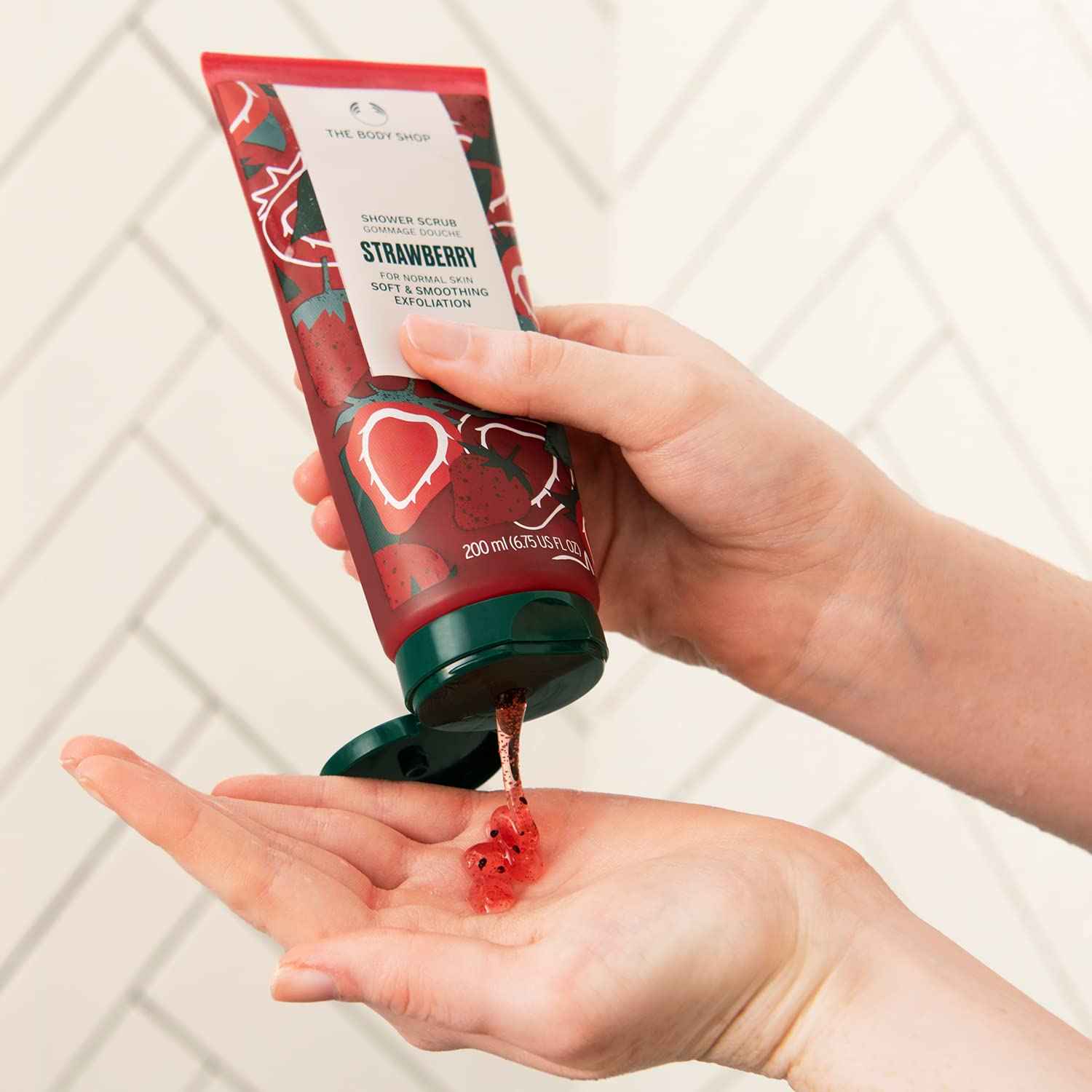 The Body Shop Strawberry Body Scrub Polish – Softening Smoothing Exfoliation – 6.75 oz