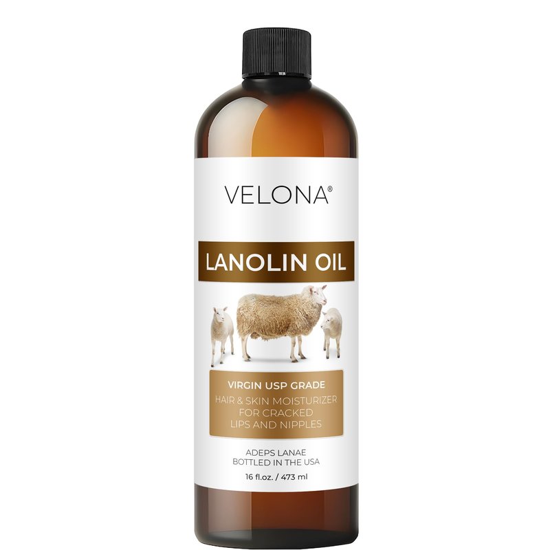 velona Lanolin Oil USP Grade 16 fl oz | 100% Pure and Natural Carrier Oil | Refined, Cold pressed | Skin, Hair, Body & Face Moisturizing | Use Today - Enjoy Results