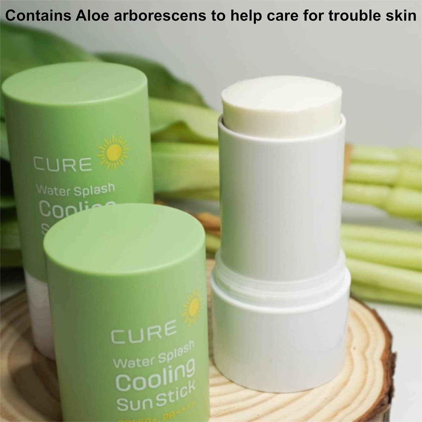 Kim Jeong Moon Aloe CURE Water Splash Cooling Sun Stick SPF 50+ PA++++ 23g / Soothing UV protection Suncreen