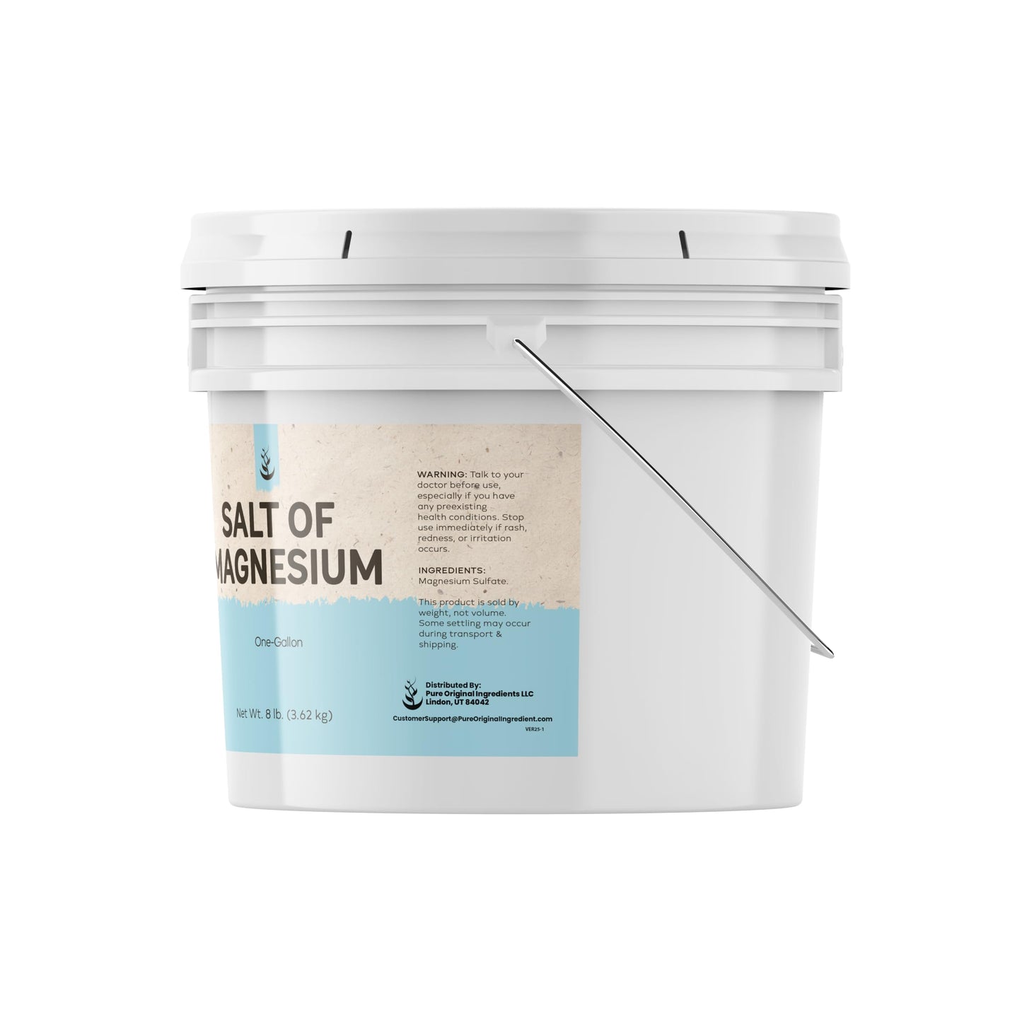 Pure Original Ingredients Salt of Magnesium (1 Gallon) Pure Epsom Salt, Unscented, Natural Skin Scrub